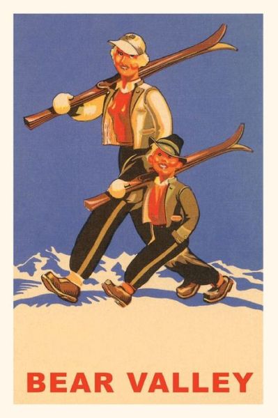 Cover for Found Image Press · The Vintage Journal Mom and Boy with Skis on Shoulders, Bear Valley (Paperback Book) (2022)