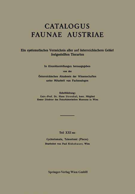 Cover for Paul Kahsbauer · Cyclostomata, Teleostomi (Pisces) (Paperback Book) [1961 edition] (1961)