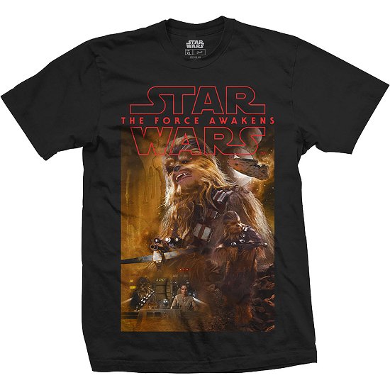 Cover for Star Wars · Star Wars Unisex T-Shirt: Episode VII Chewbacca Composition (CLOTHES) [size M] [Black - Unisex edition]