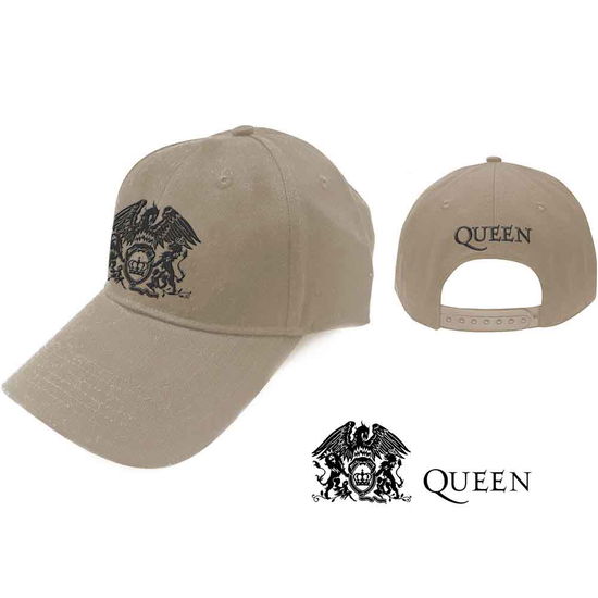 Cover for Queen · Queen Unisex Baseball Cap: Black Classic Crest (Sand) (CLOTHES) [Neutral - Unisex edition] (2019)