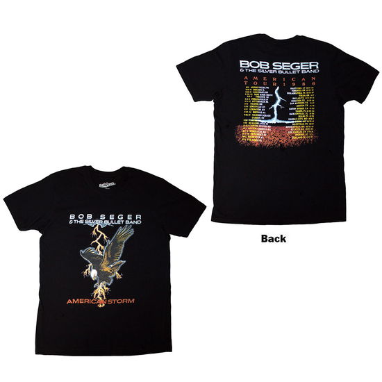 Cover for Bob Seger &amp; The Silver Bullet Band · Bob Seger &amp; The Silver Bullet Band Unisex T-Shirt: Tour '86 (Black) (Back Print) (T-shirt) [size S] (2025)