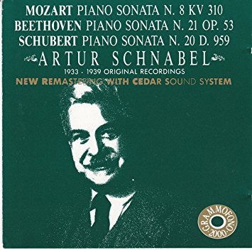 Cover for Schnabel Artur · Piano Sonata No. 8 Kv 310 / Piano Sonata No. 21 Op. 53 / Piano Sonata No. 20 D. (CD)