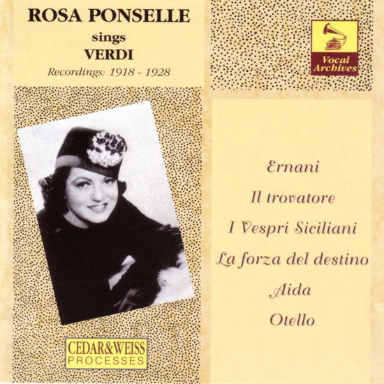 Cover for Rosa Ponselle · Rosa Ponselle-verdi Recordings (1918-1928) (CD)