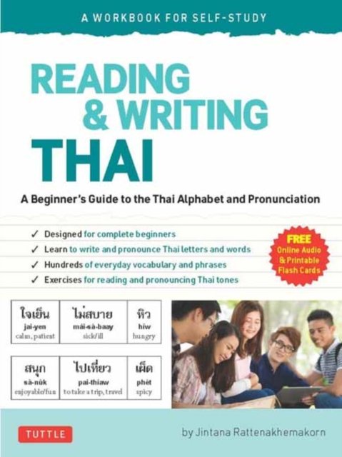 Cover for Jintana Rattanakhemakorn · Reading &amp; Writing Thai: A Workbook for Self-Study: A Beginner's Guide to the Thai Alphabet and Pronunciation (Free Online Audio and Printable Flash Cards) - Workbook For Self-Study (Pocketbok) (2022)