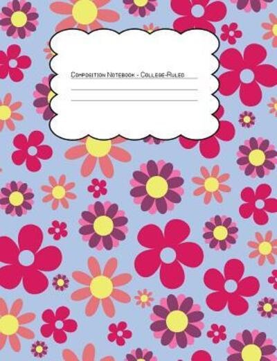 Cover for Nomad Journals · Composition Notebook College Ruled Hippie Floral Pattern Blue (Paperback Bog) (2019)