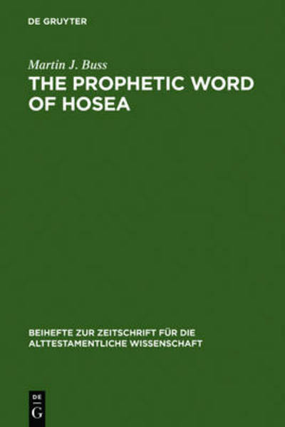 Cover for Buss · The Prophetic Word of Hosea (Book) [First edition] (1969)