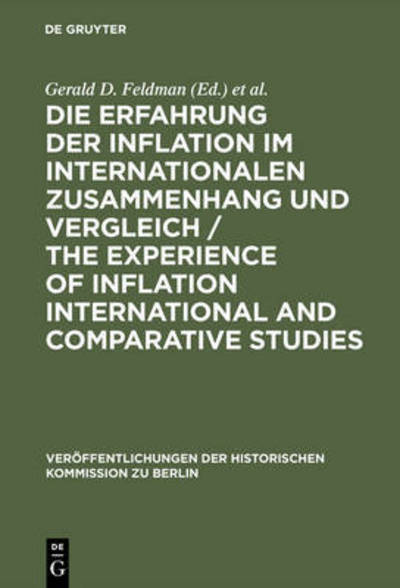 Cover for Gerald D Feldman · Die Erfahrung der Inflation im internat (Book) (1984)