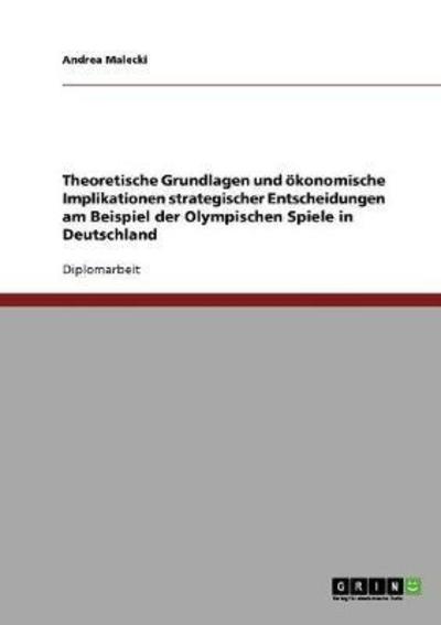 Cover for Malecki · Theoretische Grundlagen und öko (Book) [German edition] (2013)