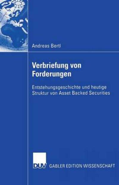 Andreas Bertl · Verbriefung Von Forderungen (Paperback Book) [2004 edition] (2004)