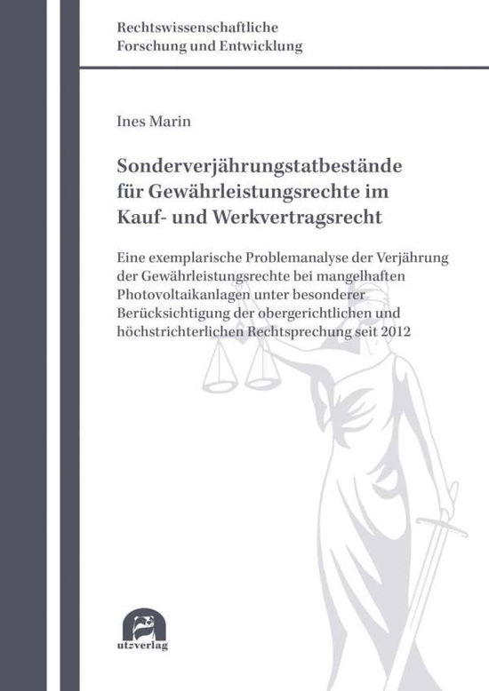 Cover for Marin · Sonderverjährungstatbestände für (Book)