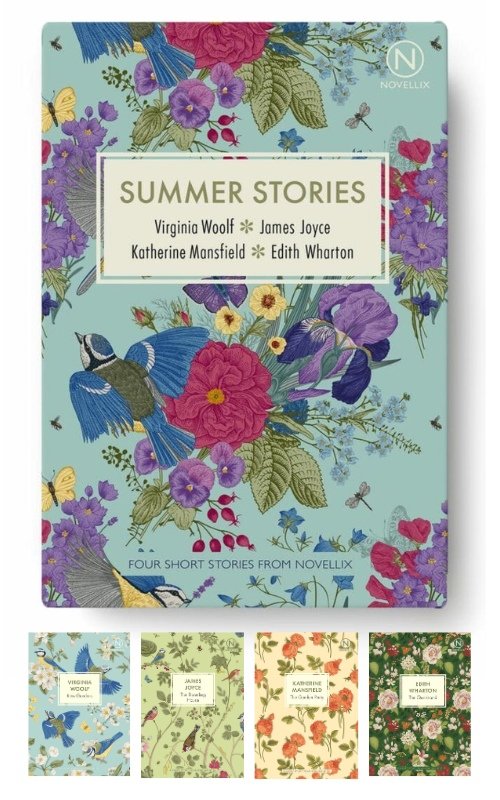 Virginia Woolf, James Joyce, Edith Wharton, Lev Tolstoj, Katherine Mansfield · Short stories from Novellix: Box with four Summer Stories (Poketbok) [1:a utgåva] (2024)