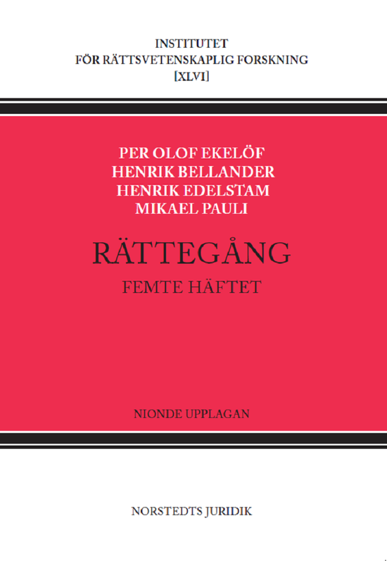 Cover for Per Olof Ekelöf, Henrik Bellander, Henrik Edelstam, Mikael Pauli · Rättegång. Femte häftet (Paperback Book) (2024)