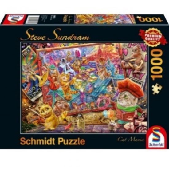 Cover for Cat Mania By Steve Sundram · Cat Mania by Steve Sundram - 1000 Piece Schmidt Puzzle (MERCH) (2023)