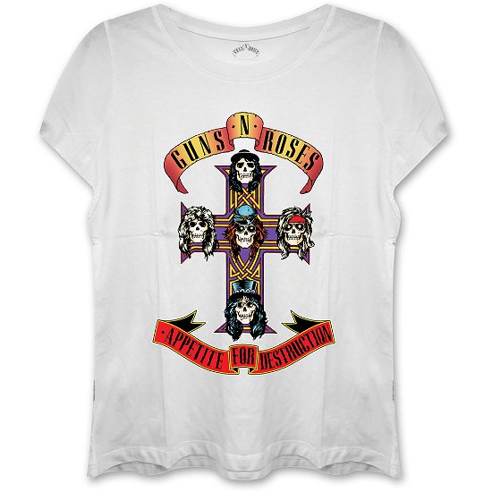 Cover for Guns N' Roses · Guns N' Roses Ladies T-Shirt: Appetite (Skinny Fit) (T-shirt) [size M] [White - Ladies edition]