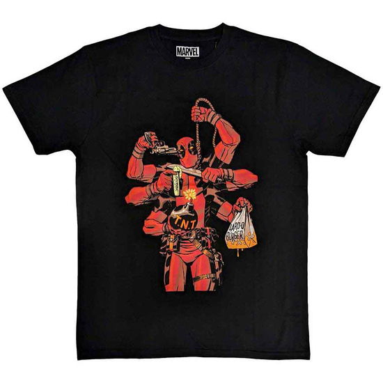 Marvel Comics Unisex T-Shirt: Deadpool Arms - Marvel Comics - Merchandise - Rockoff - 5056170674799 - September 13, 2023