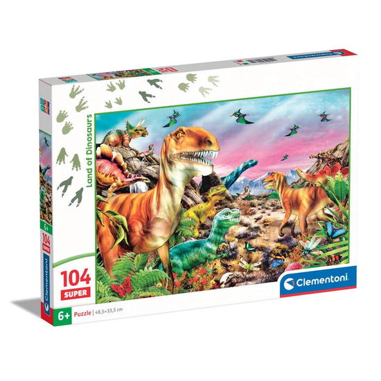 Cover for Clementoni · Clementoni Legpuzzel Super Color Land of Dinosaurs 104st. (Zabawki)