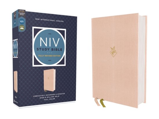 Cover for Zondervan Zondervan · NIV Study Bible, Fully Revised Edition (Study Deeply. Believe Wholeheartedly.), Cloth over Board, Pink, Red Letter, Comfort Print - NIV Study Bible, Fully Revised Edition (Hardcover Book) (2024)