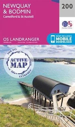 Newquay & Bodmin: Camelford & St Austell - OS Landranger Active Map - Ordnance Survey - Kirjat - Ordnance Survey - 9780319475799 - maanantai 12. lokakuuta 2020