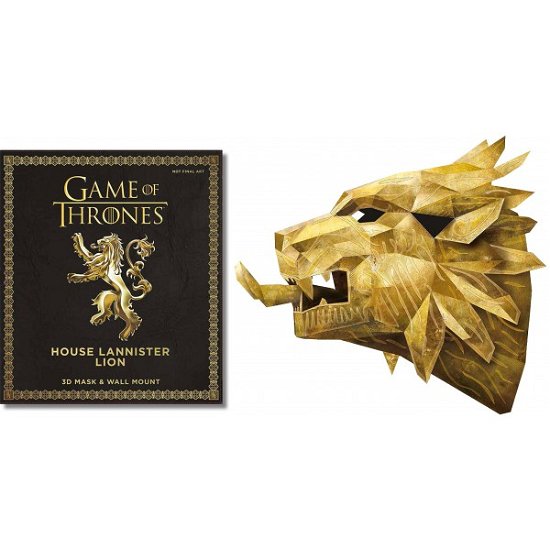 The House Lannister Lion 3D Mask & Wall Mount - Game of Thrones - Mercancía - GAME OF THRONES - 9781780977799 - 10 de agosto de 2017