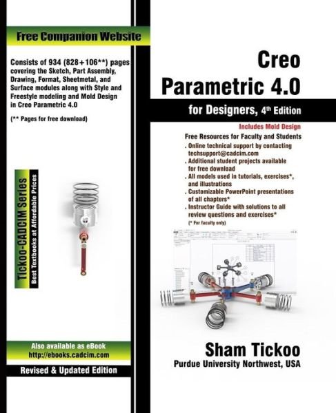 Cover for Prof Sham Tickoo Purdue Univ · Creo Parametric 4.0 for Designers (Paperback Book) (2017)