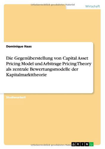 Cover for Haas · Die Gegenüberstellung von Capital (Book) [German edition] (2010)