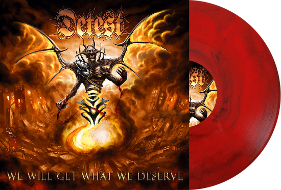 Cover for Detest · We Will Get What We Deserve (marbled red) (LP) (2022)