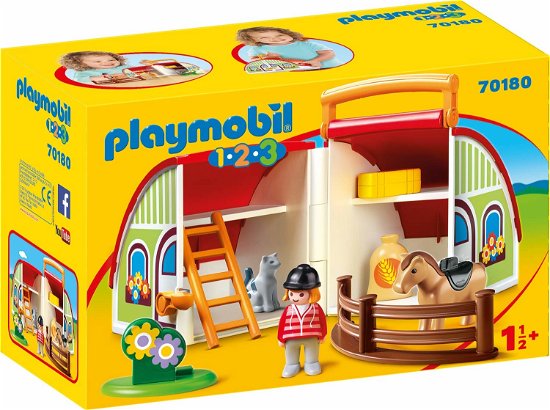 Cover for Playmobil · 1.2.3. Mijn meeneem manege Playmobil (70180) (Leketøy) (2020)