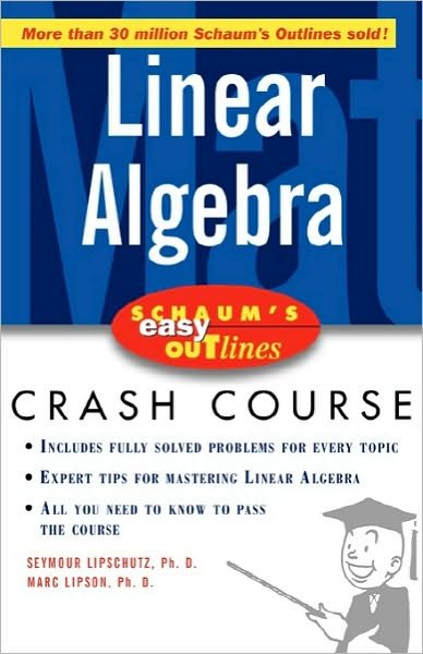 Cover for Seymour Lipschutz · Schaum's Easy Outline of Linear Algebra (Pocketbok) [Abridged edition] (2002)