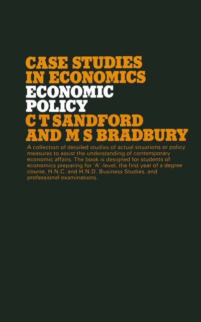 Cover for Cedric Sandford · Economic Policy - Studies in Economics (Paperback Book) [2nd ed. 1970 edition] (1977)