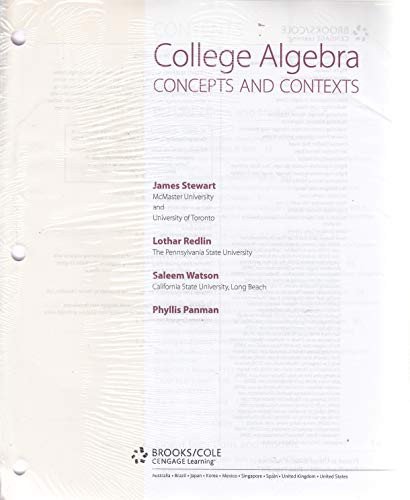 Cover for James Stewart · College Algebra (Loose-leaf) (2018)
