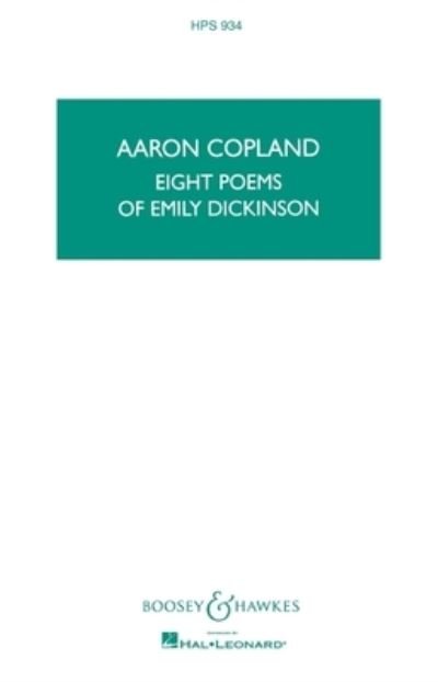 Cover for Aaron Copland · Eight Poems of Emily Dickinson (Book) (2004)