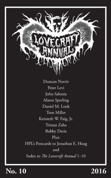 Lovecraft Annual No. 10 - Author S T Joshi - Böcker - Hippocampus Press - 9781614981800 - 20 augusti 2016