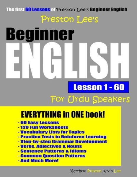 Preston Lee's Beginner English Lesson 1 - 60 For Urdu Speakers - Matthew Preston - Böcker - Independently Published - 9781709047800 - 17 november 2019