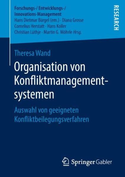 Cover for Theresa Wand · Organisation von Konfliktmanagementsystemen (Book) [1. Aufl. 2019 edition] (2018)