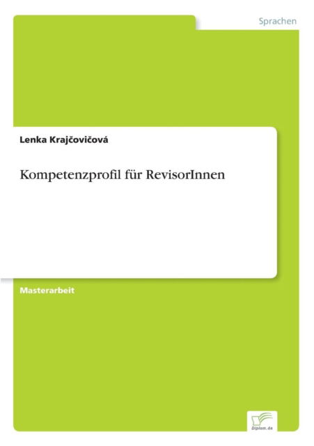 Cover for Lenka Kraj?ovi?ova · Kompetenzprofil fur RevisorInnen (Paperback Bog) (2017)