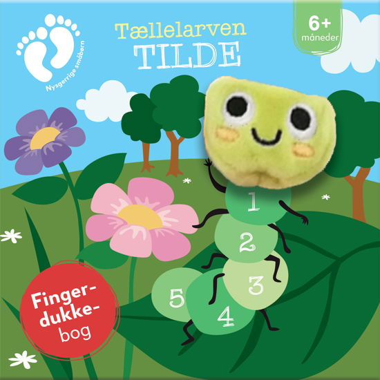 Cover for Globe · Curious Baby: Tællelarven Tilde - med fingerdukke (Cardboard Book) [1er édition] (2023)