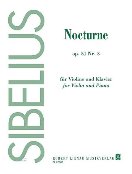 Nocturne,Vl+Kl - Sibelius - Bøger -  - 9790011326800 - 