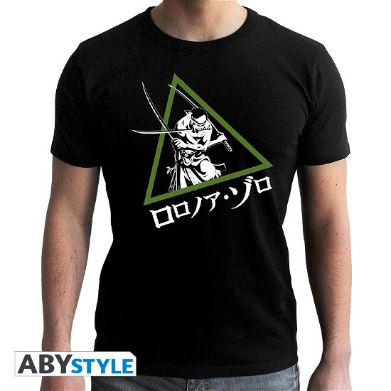 One Piece: Zoro Black New Fit (T-Shirt Unisex Tg. S) - T-Shirt Männer - Produtos - ABYstyle - 3665361041801 - 7 de fevereiro de 2019