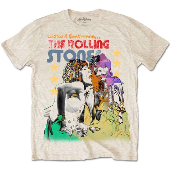 The Rolling Stones Unisex T-Shirt: Mick & Keith Watercolour Stars - The Rolling Stones - Merchandise - Bravado - 5055979939801 - 