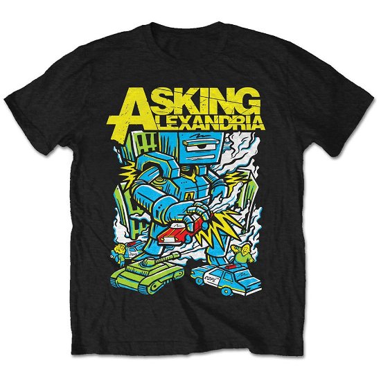 Asking Alexandria Unisex T-Shirt: Killer Robot (Retail Pack) - Asking Alexandria - Koopwaar - Bandmerch - 5056170627801 - 