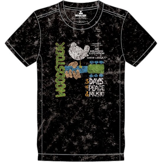 Woodstock Unisex T-Shirt: Poster (Wash Collection) - Woodstock - Koopwaar -  - 5056368644801 - 