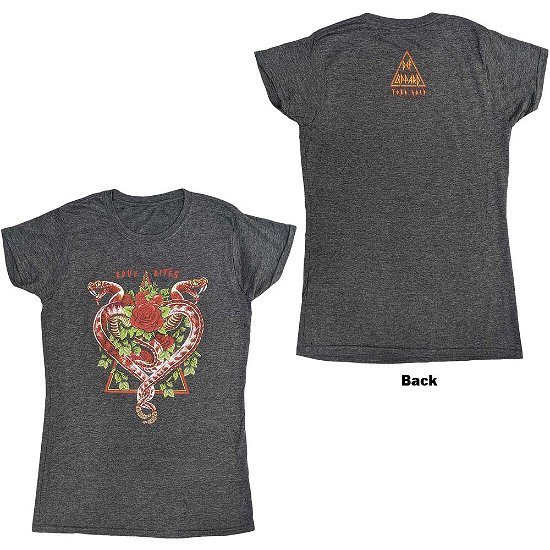 Cover for Def Leppard · Def Leppard Ladies T-Shirt: Love Bites Tour 2019 (Back Print &amp; Ex-Tour) (T-shirt) [size L]