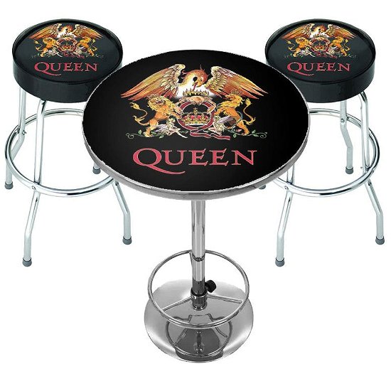 Classic Crest Bar Set (Table & 2 X Bar Stools) - Queen - Merchandise - ROCK SAX - 5060937964801 - June 1, 2021