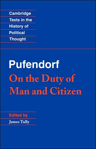 Cover for Samuel Pufendorf · Pufendorf: On the Duty of Man and Citizen according to Natural Law - Cambridge Texts in the History of Political Thought (Paperback Book) (1991)