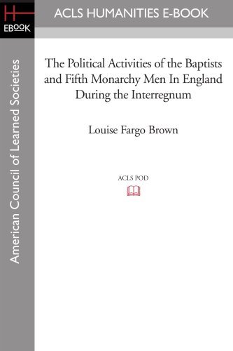 Cover for Louise Fargo Brown · The Political Activities of the Baptists and Fifth Monarchy men in England During the Interregnum (Paperback Book) (2008)