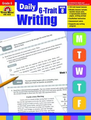 Cover for Evan-moor Educational Publishers · Daily 6-trait Writing, Grade 8 (Paperback Book) (2013)