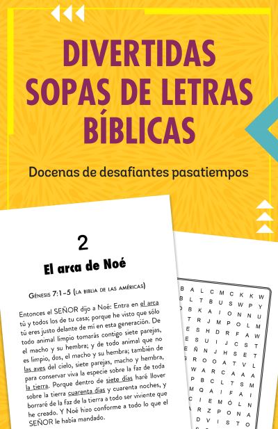 Cover for Compiled by Compiled by Barbour Staff · Divertidas Sopas de Letras Bíblicas (Book) (2021)