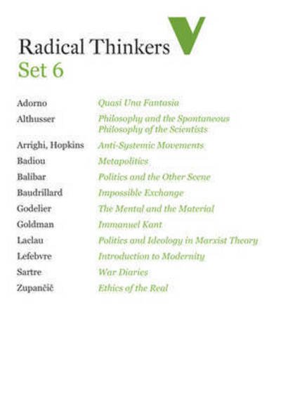 Cover for Theodor W. Adorno · Radical Thinkers Set 6 - Radical Thinkers (Büchersatz) [12-Book Shrinkwrapped Set edition] (2012)