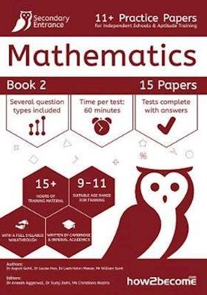 Cover for Suraj Joshi · 11+ Practice Papers For Independent Schools &amp; Aptitude Training Maths Book 2 (Paperback Book) (2020)