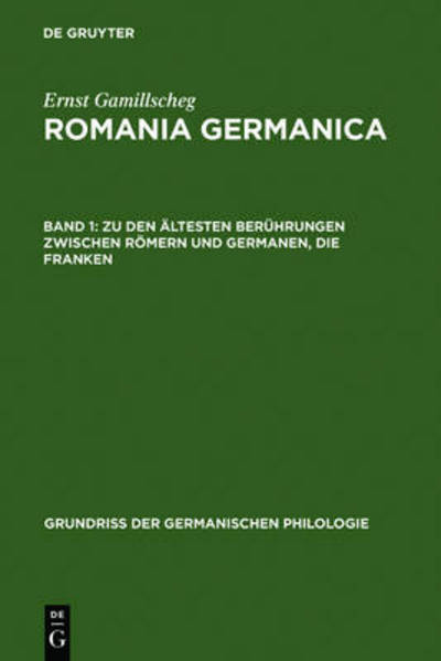Cover for Gamillscheg · Romania Germanica.1 (Book) [German, 0002-2. Vollst. Neu edition] (1970)